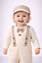 Baby Boy Bow Tie Set Cream Color Set of 3