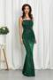 Women's Strapless Draped Glitter Fabric Evening Dress & Wedding & Graduation Dress - 5