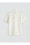 Nevavm Patterned Muslin Boys' Shirt with Difference in Color - 4