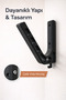 Motorcycle Helmet Hanger Wall Mount – Multi-Purpose Design with Keychain Hook - 2