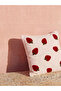 Pink Strawberry Patterned Throw Pillow Cover - 45X45 cm