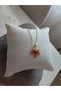 Sycamore Leaf Necklace Steel Leaf Necklace with Zircon Stones - 5