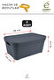 2 Pieces 10.8 Lt Storage Box with Lid Organizer Large Size Closet Organizer Storage - 3