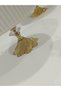 4-Piece Butterfly, Daisy Figured Porcelain, Serving Plate, Presentation Bowl, Metal Gold Legs - 7