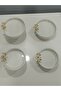 4-Piece Butterfly, Daisy Figured Porcelain, Serving Plate, Presentation Bowl, Metal Gold Legs - 2