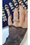 Premium Design Zircon Stone Sparkling Women's Double Color Ring Adjustable Without Number - 3