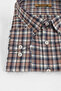 Large Size Brown Plaid Cotton Men's Shirt (Btl-7123-Tss) - 4