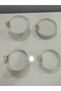 4-Piece Butterfly, Daisy Figured Porcelain, Serving Plate, Presentation Bowl, Metal Gold Legs - 3