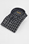 Large Size Black Plaid Cotton Men's Shirt (Btl-7127-Tss)