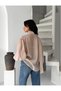 Women's Beige Scarf Blouse - 5
