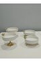 4-Piece Butterfly, Daisy Figured Porcelain, Serving Plate, Presentation Bowl, Metal Gold Legs