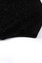 Cris Black Cyrstal Detail Slim Fit Glitter Short Sleeve Full Length Crew Neck Blouse - 6