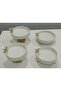 4-Piece Butterfly, Daisy Figured Porcelain, Serving Plate, Presentation Bowl, Metal Gold Legs - 8