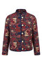 Gold Buttoned Patterned Jacket