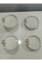 4-Piece Butterfly, Daisy Figured Porcelain, Serving Plate, Presentation Bowl, Metal Gold Legs - 3
