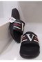 Men's Black Daily Slippers with V Detail, Non-Slip Sole, Summer Beach Pool Slippers - 3
