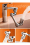 Practical Faucet Head 1080 Degree Rotatable Faucet Tip Bathroom Kitchen Faucet with Movable Head 2 Stages