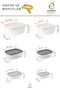 6-Piece Storage Container Set with Lids, Different Sizes Food Storage Box Refrigerator Organizer Set - 3