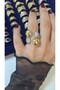 Premium Design Zircon Stone Sparkling Women's Double Color Ring Adjustable Without Number - 3