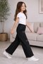 26904-26 Girl's Denim Trousers with Love Embroidery Detail, Straight Leg, Comfortable Fit, Casual Jeans - 4
