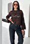 Women's Openwork Knitwear Sweater – Loose Fit Knitted Sweater