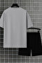 Men/Women Oversize T-Shirt Shorts Set Casual Combination - 3