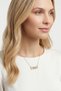 Horizontal Messika Model Fixed Zircon Stone Gold Color Stainless Steel Women's Necklace - 3
