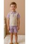 Girls and Boys Colorful 100% Linen Polo Collar Shorts Set - Summer Natural Fabric Top and Bottom Set - 4