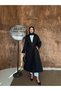 Kruvaze Collar Women's Trench Coat with Removable Belt and Buttons - 4