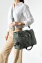 Klinkır Women's Shoulder Bag Multi-Pocket Lightweight Water-Repellent Fabric Cross Strap Shoulder Bag 32*26 cm - 2