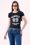 Crep Women's Nashville 89 Text Printed Crop T-Shirt Crew Neck Short Sleeve – Slim Fit 100% Cotton Rib