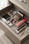 6-Piece Transparent Drawer Makeup and Jewelry Organizer Set & Modular Organizer with Dividers