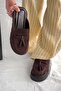 Grassi Bitter Brown Suede High Sole Women's Slippers - 3