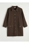 Lcw grace brown shirt collar textured women's knit cardigan - 4