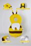 Head Protection Cushion Yellow Brown Bee - 3