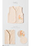 Cute Duck Embroidered, Buttoned Baby Vest