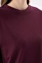 Crep Women's Basic Crew Neck Oversize T-Shirt Plum – 100% Organic Cotton - 5