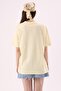 Crep Women's Basic Crew Neck Oversize T-Shirt Yellow – 100% Organic Cotton - 2