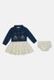 Toddlers Girl 3 Pieces Embroidered Dress And Jacket With Panty Set, Multicolor - 4