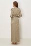 Belted Satin Jacquard Dress 46517 - 4