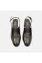 Women's Brown Thick Heeled Classic Patent Leather Shoes - 6