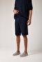 Elastic Waist Textured Knitwear Shorts - 3