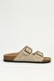 Beige Nubuck Men's Slippers Pc-7916 - 2