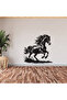 Premium Vinyl Horses Wall Stickers, Self-Adhesive, Black, Multiple Poses ( Large) - 7