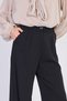 Women's pleated flowy wide leg pants - black - 4