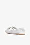 Rocco White Leather Women's Perforated Ballerinas - 3