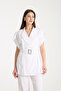 Women's Belt Detailed Double-Breasted Collar Suit - 5