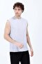 Men's Crew Neck Basic 100% Cotton Sleeveless T-Shirt Gray - 26Y 1000