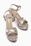 Aden Gold Platform Heeled Women's Shoes - 5