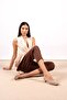 Oblomov Beige Suede Leather Women's Heeled Shoes - 2